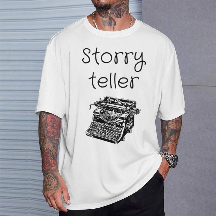 Storryteller Book Lover Storytelling Library Writer Reader T-Shirt Gifts for Him