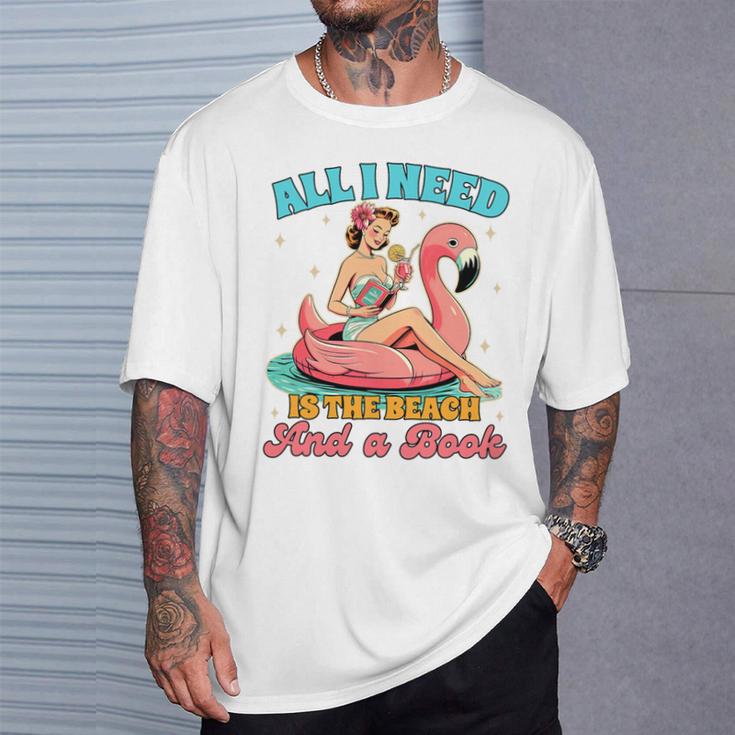Summer Reading Book Lover All Need Is The Beach & A Book Premium Tri-Blend T-Shirt Gifts for Him
