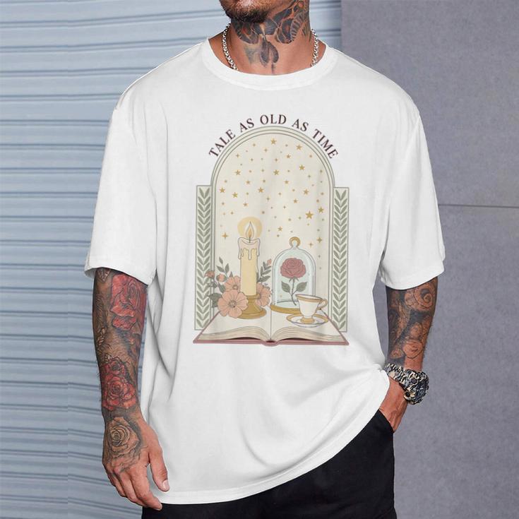 Tale As Old As Time Rose Candle And Book T-Shirt Gifts for Him