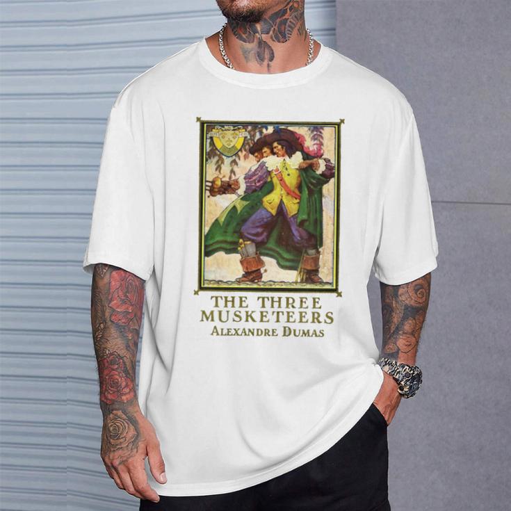 The Three Musketeers Alexandre Dumas Vintage Book Cover T-Shirt Gifts for Him