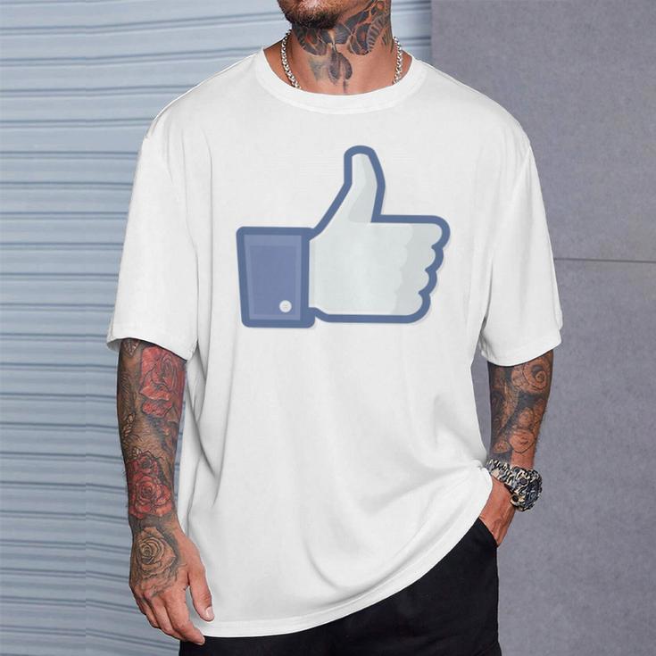 Thumbs Up Like Face Book Icon T-Shirt Gifts for Him