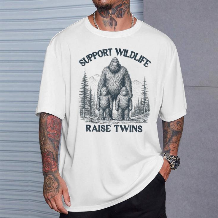 Twin Parent Mom Dad Of Twins Support Wildlife Raise Twins T-Shirt Gifts for Him Twin Parent Mom Dad Of Twins Support Wildlife Raise Twins T-Shirt Gifts for Him
