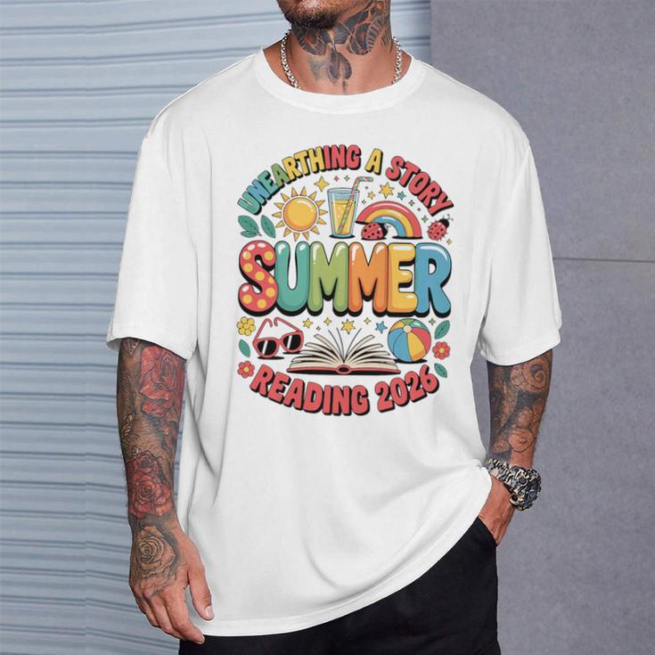 Unearth a Story Summer 2026 Summer Reading Program Book Premium Tri-Blend T-Shirt Gifts for Him