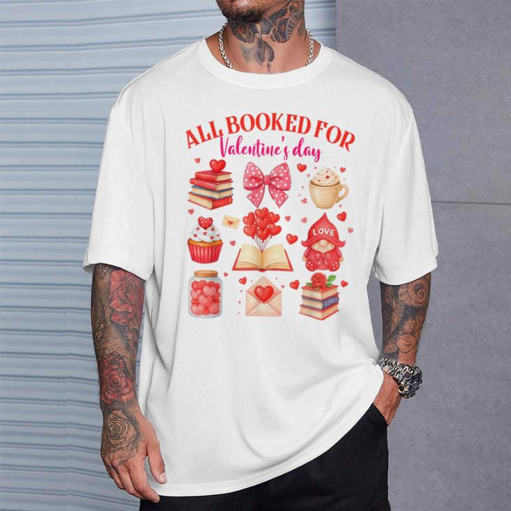 Valentines Reading Book Lover All Booked For Valentine's Day T-Shirt Gifts for Him