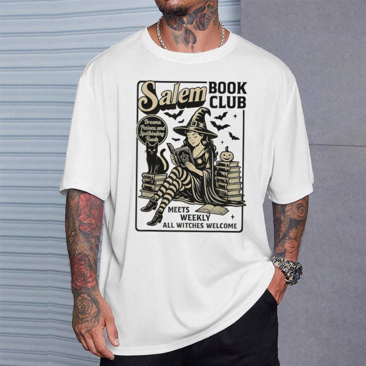 Vintage Salem Book Club Cat Bookish Spooky Halloween T-Shirt Gifts for Him Vintage Salem Book Club Cat Bookish Spooky Halloween T-Shirt Gifts for Him