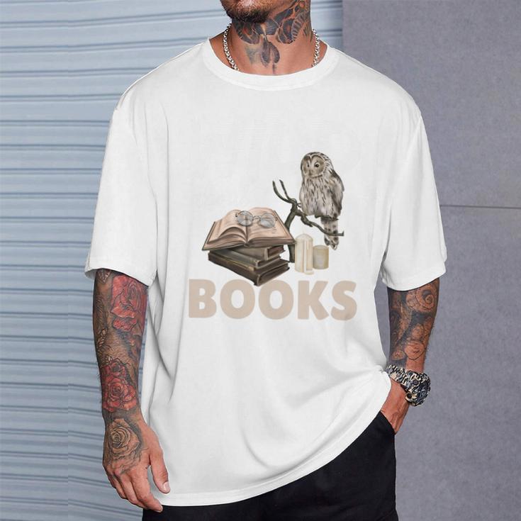 Wild About Reading Owl Wild About Books Librarian Girls Boys Premium Tri-Blend T-Shirt Gifts for Him