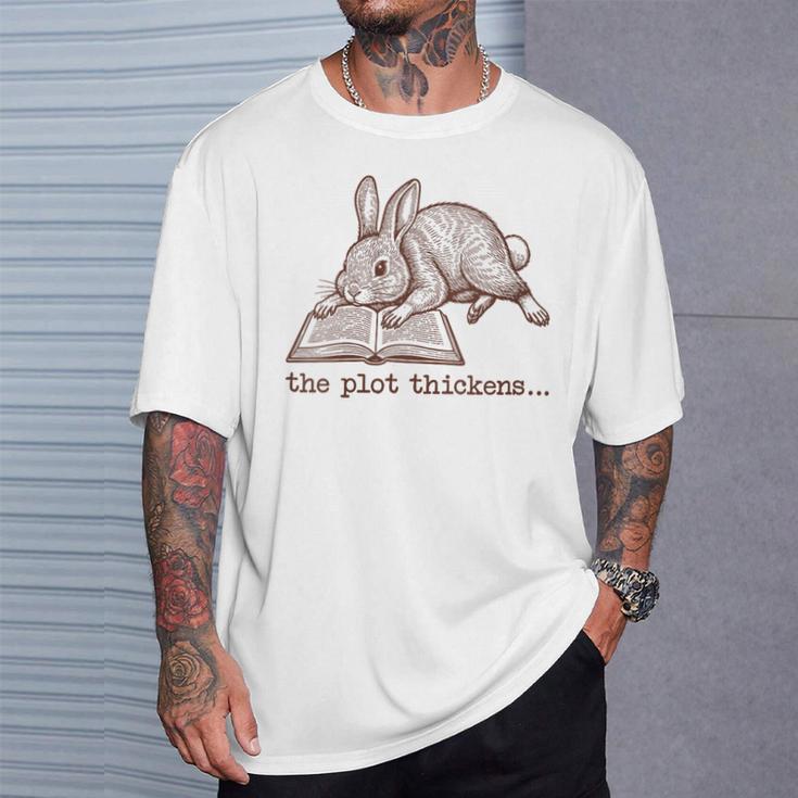 Women's Bookish Rabbit Reading Fiction Novel Book Vintage Bookworms T-Shirt Gifts for Him Women's Bookish Rabbit Reading Fiction Novel Book Vintage Bookworms T-Shirt Gifts for Him