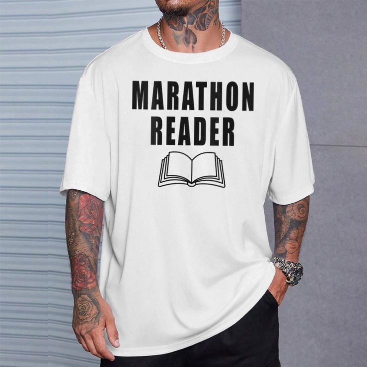 Women's Marathon Reader Book Reader T-Shirt Gifts for Him