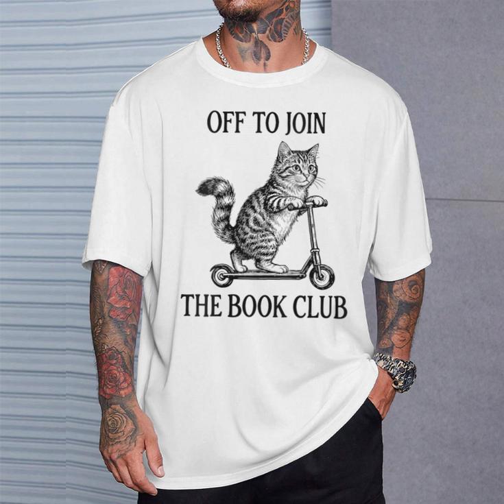 Women's Off To Join The Book Club Reading Bookworm T-Shirt Gifts for Him
