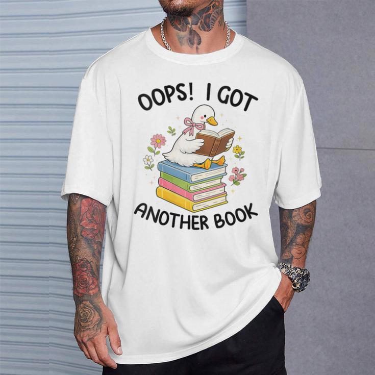 Women's Oops I Got Another Book Goose Goose Reader Women Girls T-Shirt Gifts for Him