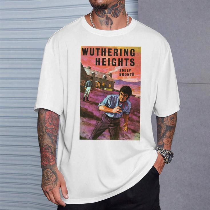Wuthering Heights Emily Bronte Vintage Book Cover T-Shirt Gifts for Him Wuthering Heights Emily Bronte Vintage Book Cover T-Shirt Gifts for Him