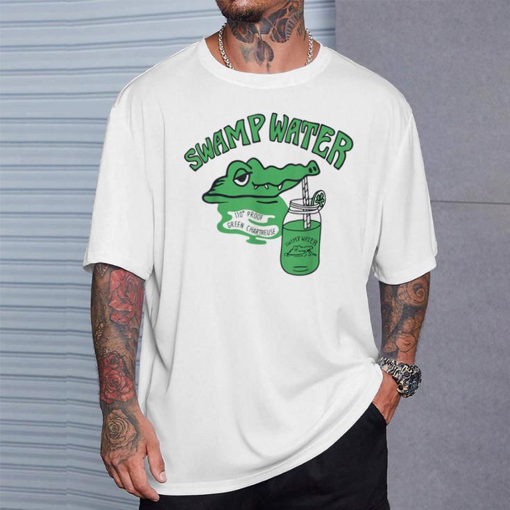 かわいいワニのクロコダイルグラフィックジャングルtシャツtシャツ Tシャツ 彼への贈り物