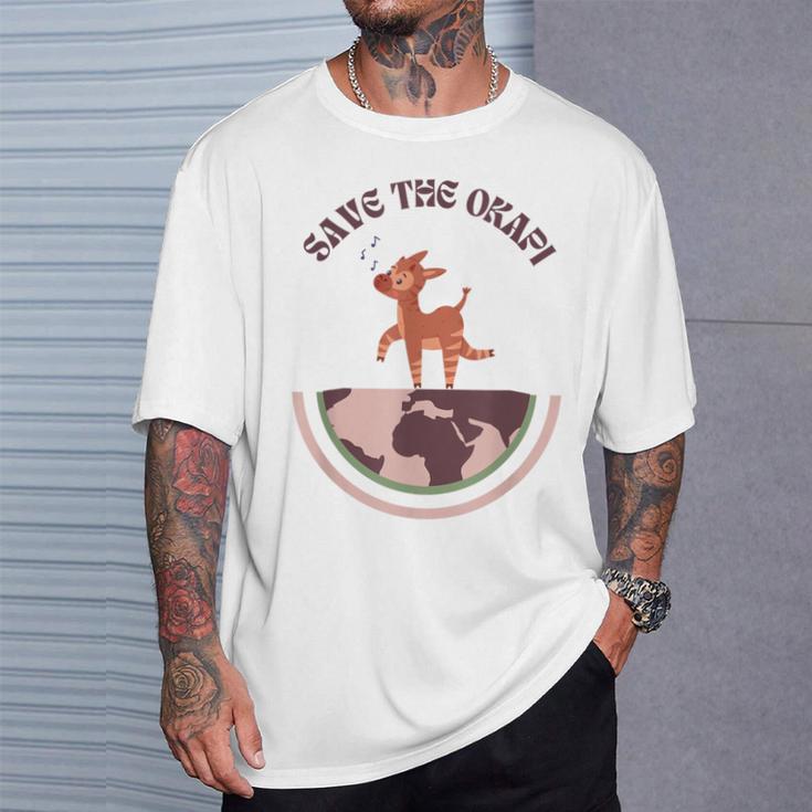 かわいいヴィンテージオカピレトロデザイン、オカピ Tシャツ 彼への贈り物