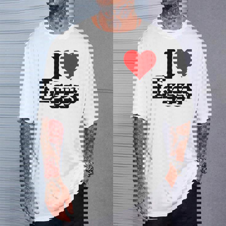 アイラブエッグアイハートエッグ Tシャツ 彼への贈り物