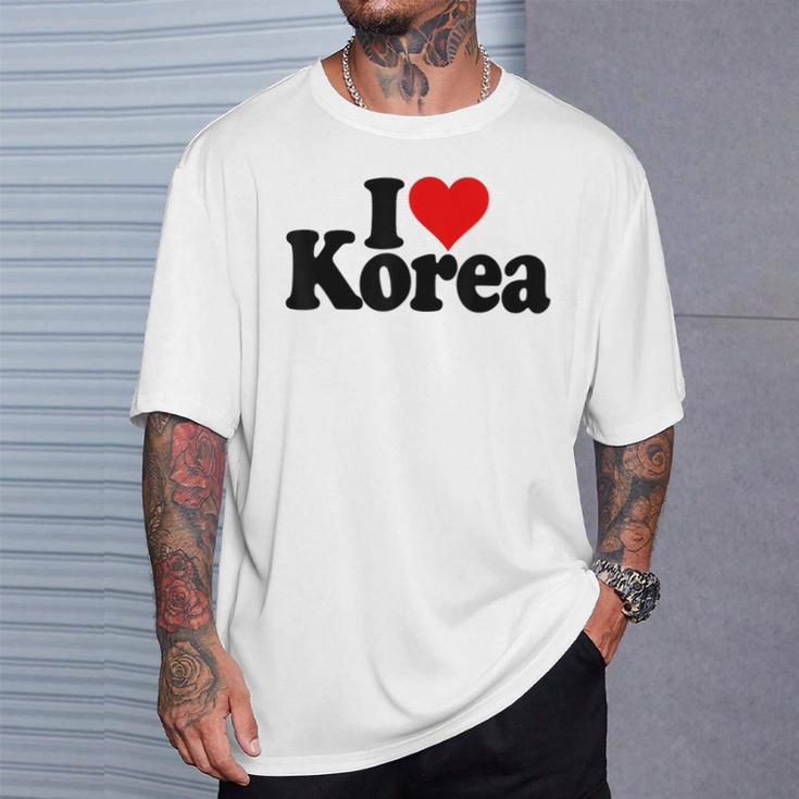 アイラブハートコリア韓国カルチャー Tシャツ 彼への贈り物