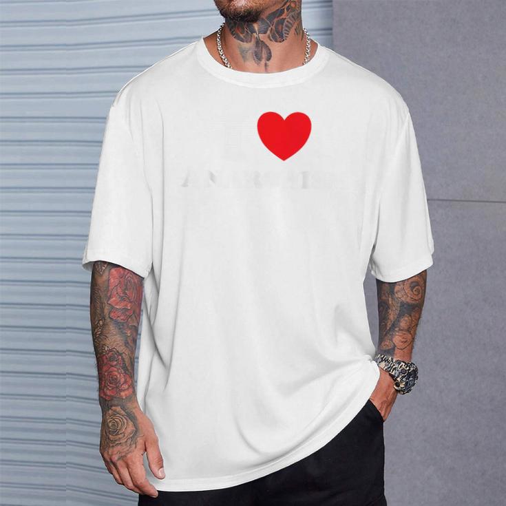 アイ・ラブ・アナキズム-アナーキー・アナーキスト・ファニー・アノック・パンク・リバティ Tシャツ 彼への贈り物