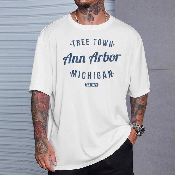 アナーバー ミシガン州 レトロ ヴィンテージ お土産 Mi アナーバー Tシャツ 彼への贈り物