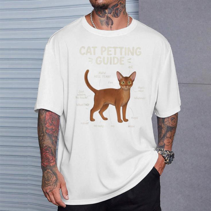アビシニアン猫ふれあいガイド 面白い猫好き Tシャツ 彼への贈り物