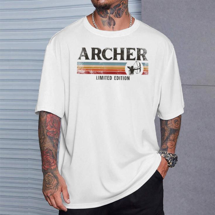 アーチェリー 弓 アーチャー レトロ ヴィンテージ アーチャー Tシャツ 彼への贈り物