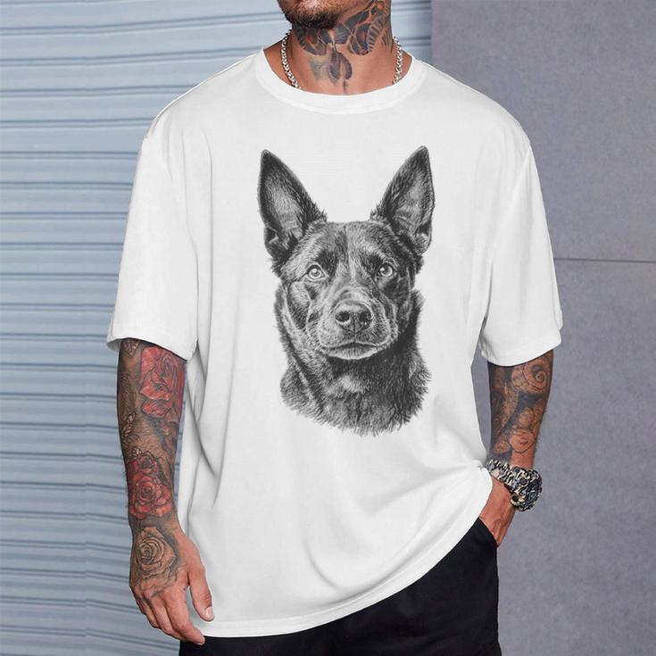 オーストラリアンケルピードッグモチーフペットアート オーストラリアンケルピー Tシャツ 彼への贈り物
