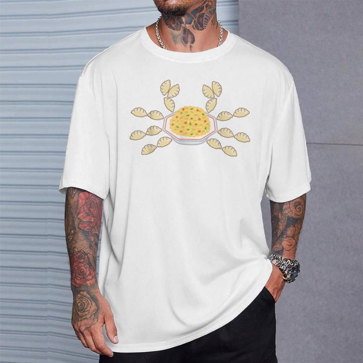 カニチャーハン（ギョーザ18個付き） おもしろ ネタ メンズ レディース キッズ 贈り物 ギフト Tシャツ 彼への贈り物