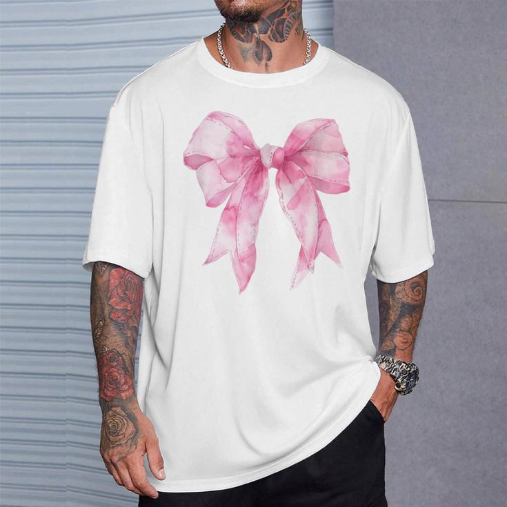 コケット ピンク リボン カワイイ Tシャツ 彼への贈り物