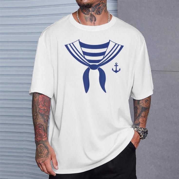 セーラー、コスチューム、セーラー服、セーラー、制服 カーニバルailor Costume アンカー Tシャツ 彼への贈り物