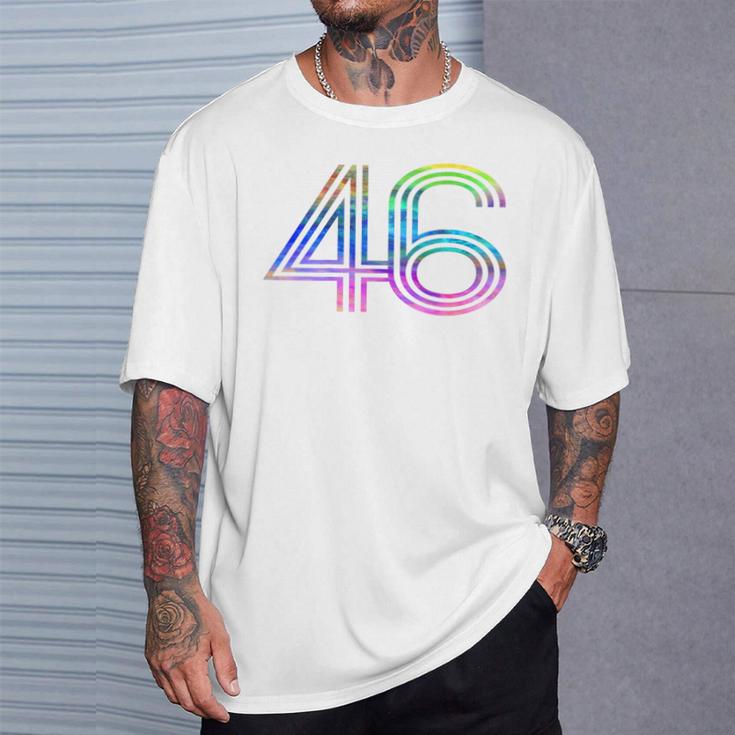 タイダイシャツ ナンバー46 レトロユニフォーム バックプリントジャージ Tシャツ 彼への贈り物