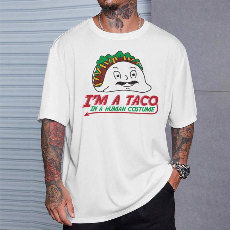 タコス イン ヒューマン コスチューム メキシカン テクスメックス ファヒータ ブリトー Tシャツ 彼への贈り物