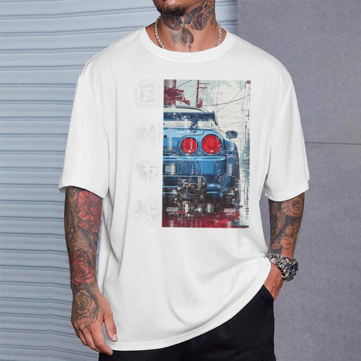 バックプリント ディストレス Jdm ドリフトカー 日本国内市場 Tシャツ 彼への贈り物