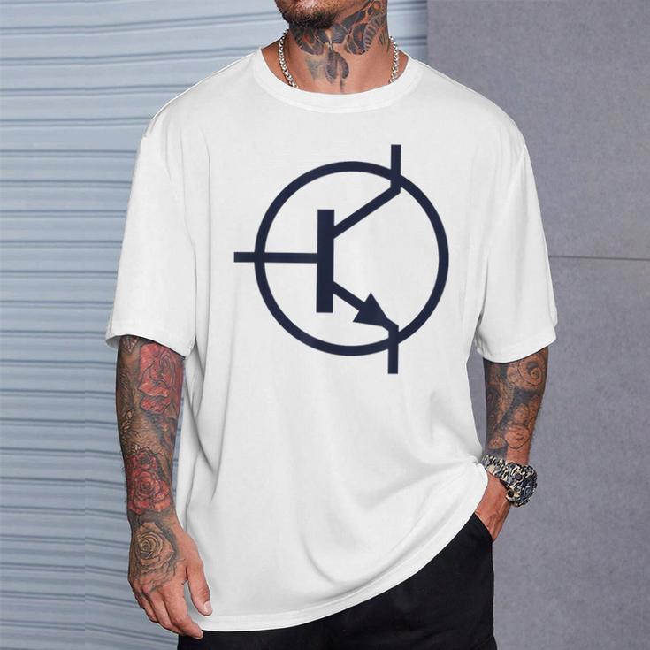 トランジスタ電子回路図記号 Tシャツ 彼への贈り物