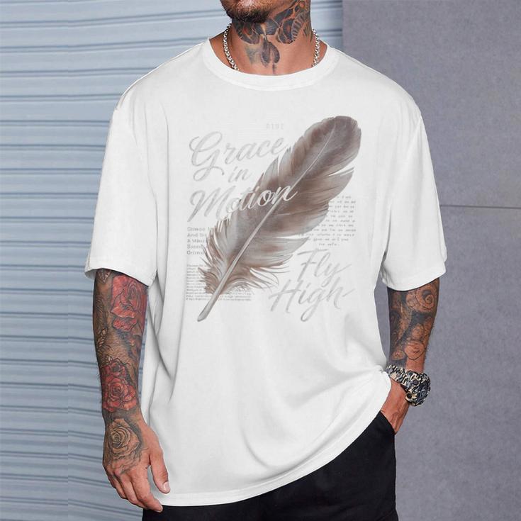 ヒップホップ ヴィンテージ エッジの効いた Y2k バックプリント ストリートウェア フェザー Tシャツ 彼への贈り物