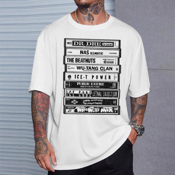 ヒップホップアーティストカセットtシャツ オールドスクールラップtシャツ Tシャツ 彼への贈り物