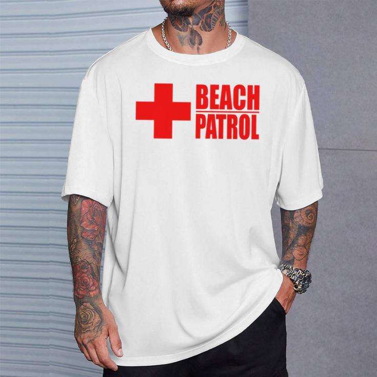 ビーチパトロール ライフガード サーフ レスキュー 長袖tシャツ Tシャツ 彼への贈り物