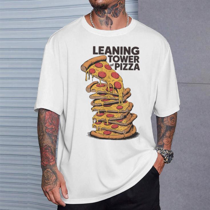 ピザ愛好家のためのピザの斜塔 Tシャツ 彼への贈り物