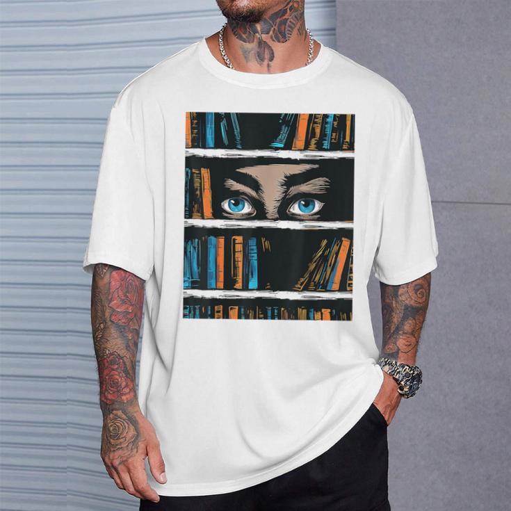 ブックガールアートアイズグラフィック Tシャツ 彼への贈り物