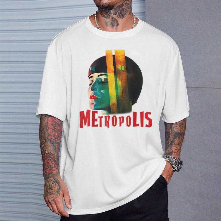 メトロポリス レトロムービーポスターデザインf Tシャツ 彼への贈り物