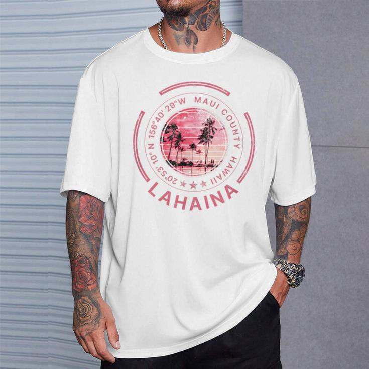 ラハイナ ハワイ マウイ レトロ ハワイアン Tシャツ 彼への贈り物