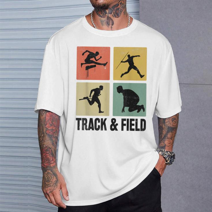 レトロな陸上競技選手。 Tシャツ 彼への贈り物