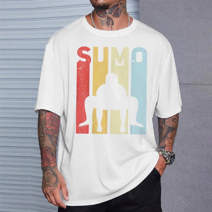 ヴィンテージ 相撲 扇子 レトロ 相撲 Tシャツ 彼への贈り物