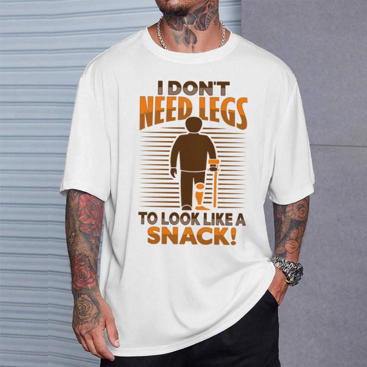 切断者ジョーク 脚切断者のための義足デザイン 長袖tシャツ Tシャツ 彼への贈り物