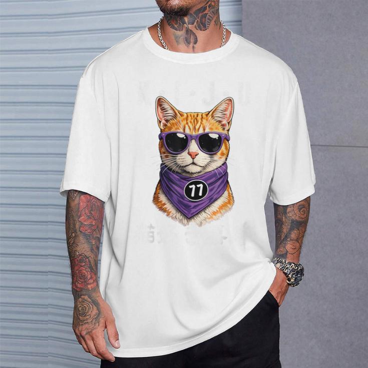 喜寿 77歳 Kiju 猫好き 誕生日 可愛い 男性 女性 Tシャツ 彼への贈り物
