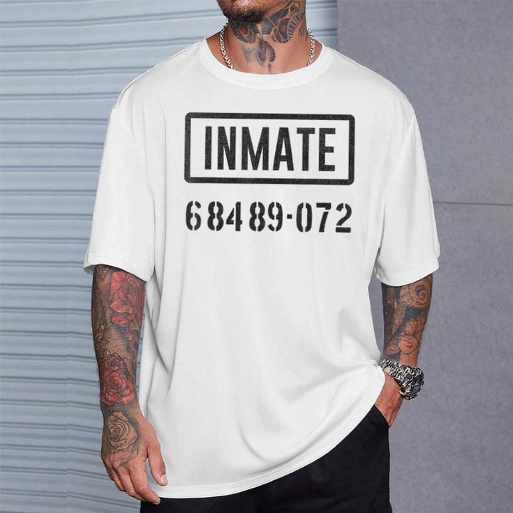 楽しい囚人または刑務所の囚人番号 ハロウィンコスチューム Tシャツ 彼への贈り物