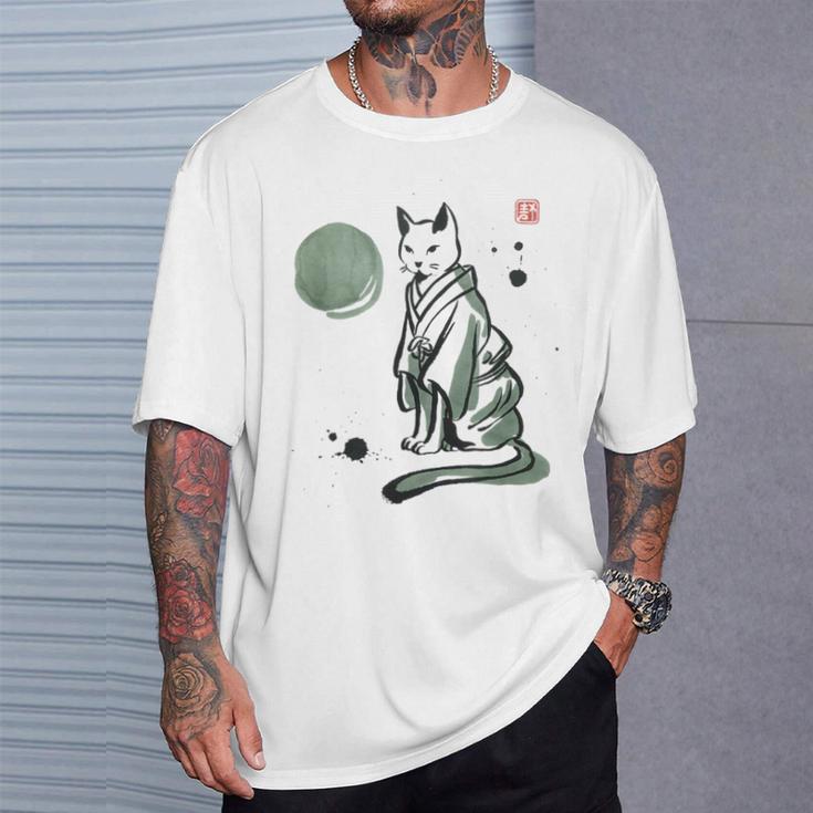 猫 和 着物 日本 伝統 ママ パパ キッズ Tシャツ 彼への贈り物