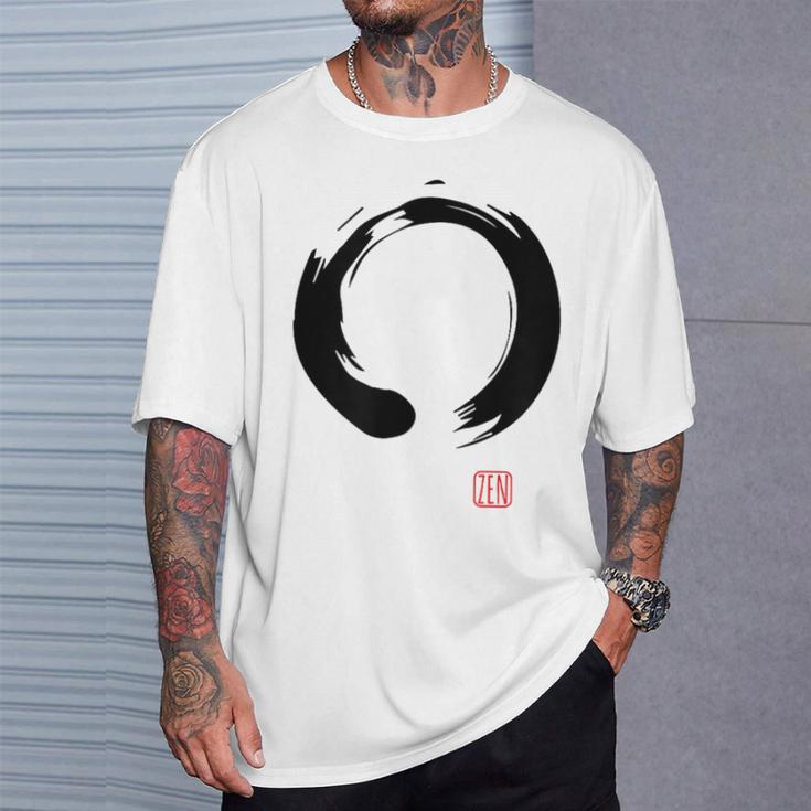禅 書道 仏前 円 Tシャツ 彼への贈り物