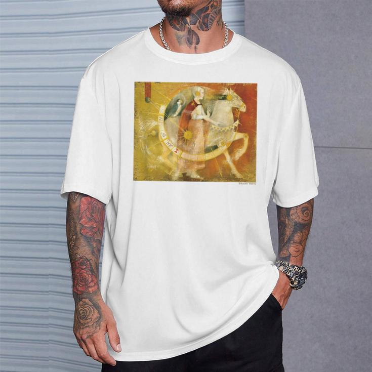 詩とメルヘン 牧野 鈴子 太陽の馬 Tシャツ 彼への贈り物