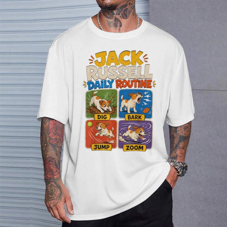 面白いジャックラッセル犬の日常的な贈り物。 Tシャツ 彼への贈り物