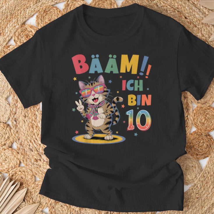 10 Geburtstag Junge Mädchen Geburtstags Katze Katzen T-Shirt Geschenke für alte Männer