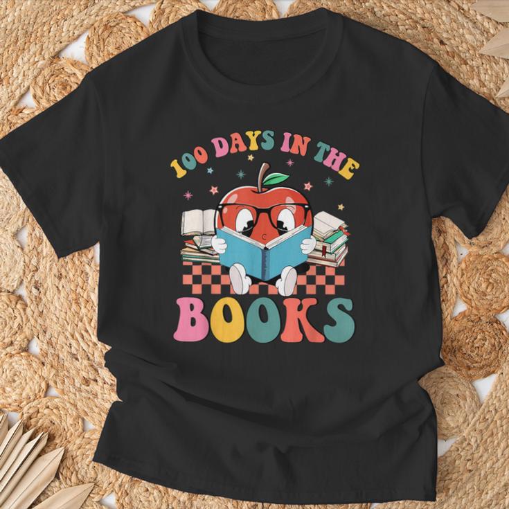 100 Days In The Books Reading Lover 100th Day Of School T-Shirt Gifts for Old Men