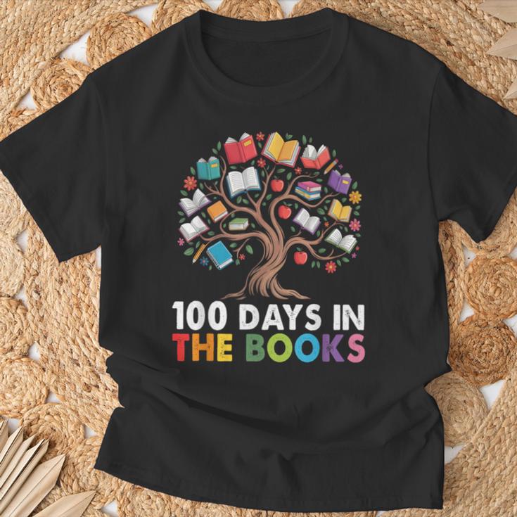 100 Days In The Books Reading Teachers Librarians School T-Shirt Gifts for Old Men